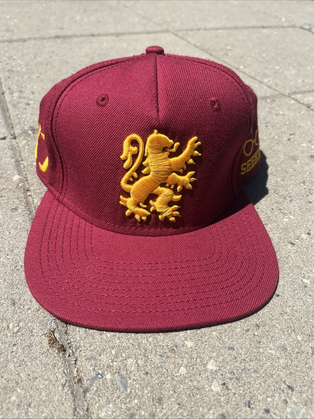 Harry Potter Gryffindor Varsity Snapback Hat Cap Adjustable Burgundy & Yellow